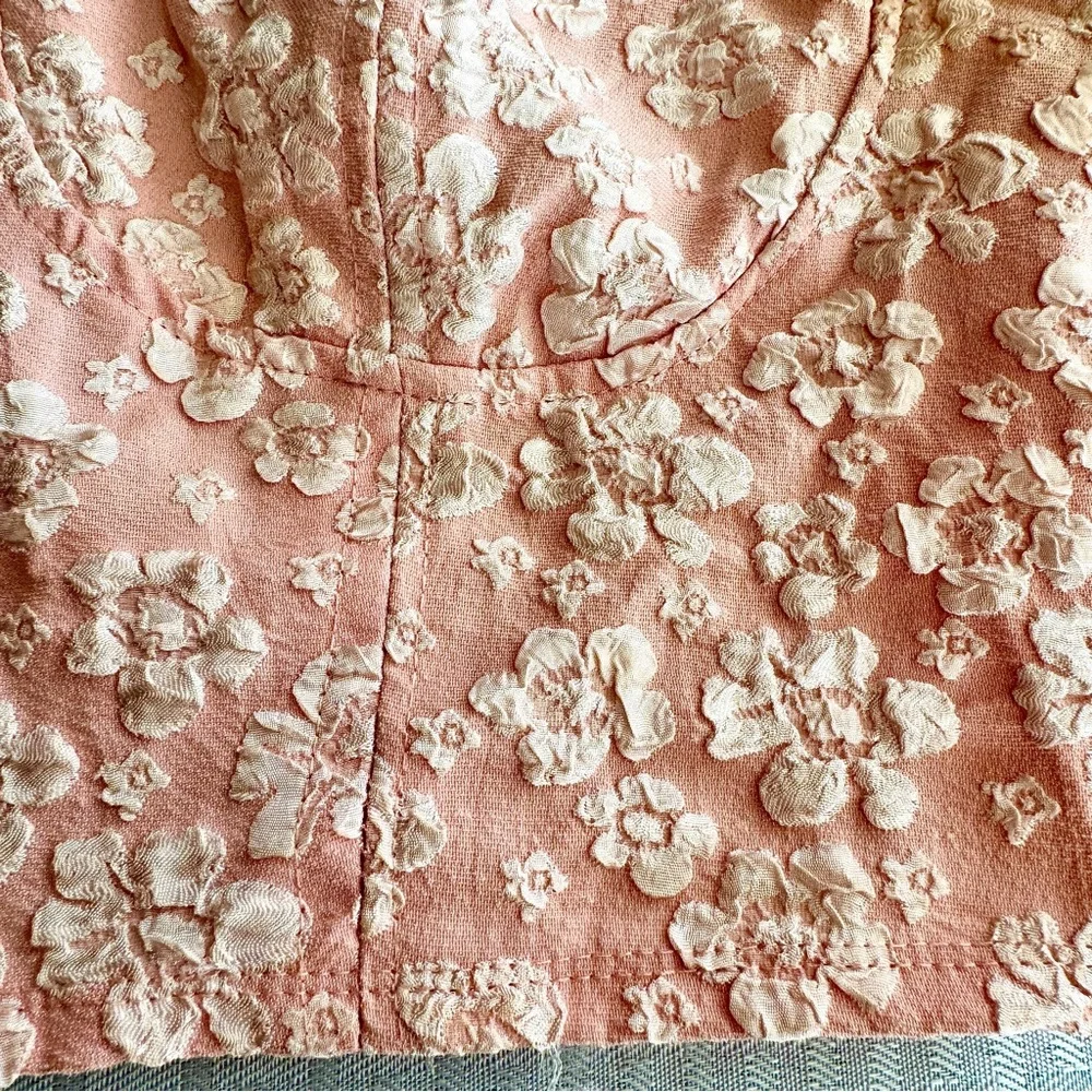 Wild Fable Pink Floral Bustier Crop Top L Structured Corset Style - Picture 5 of 12